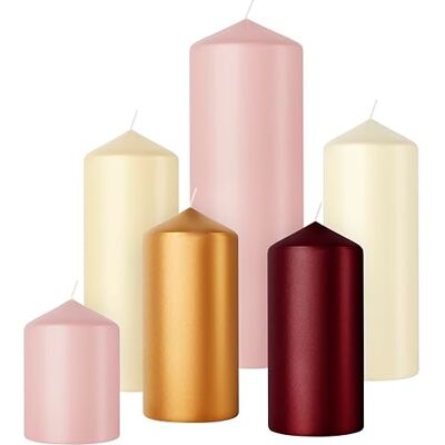 Bolsius Bougies Pilier Lisses, Lot de 6, Haptic Luxury, Bougies Décoratives pour la Maison, Longue Durée de Combustion, Non Parfumées, Cire Végétale Naturelle, Sans Huile de Palme - Publicité Bolsius Bougies Pilier Lisses, Lot de 6, Haptic Luxury, Bougies Décoratives pour la Maison, Longue Durée de Combustion, Non Parfumées, Cire Végétale Naturelle, Sans Huile de Palme - Publicité