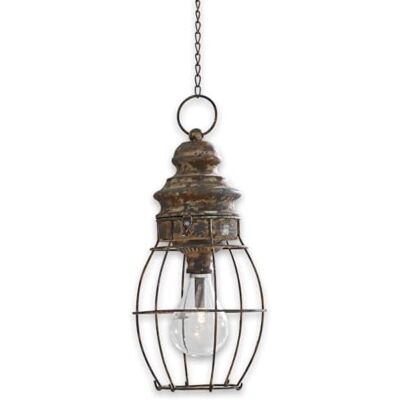 Loberon Hemsboro Lanterne LED Finition Robuste de Style Ancien Lanterne Suspendue fonctionnant sur Batteries, Marron Vieilli - Publicité Loberon Hemsboro Lanterne LED Finition Robuste de Style Ancien Lanterne Suspendue fonctionnant sur Batteries, Marron Vieilli - Publicité
