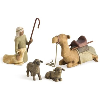 Sculpture Willow Tree Berger & Animaux de l'Étable - Collection Nativity - Publicité Sculpture Willow Tree Berger & Animaux de l'Étable - Collection Nativity - Publicité