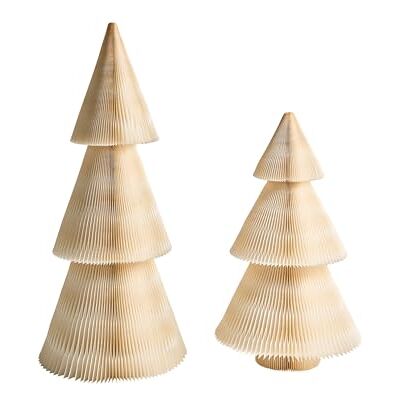 Beliani Ensemble de 2 Figurines de Sapin en Papier Alvéolé Origami Décoration de Noël Beige Vefsna - Publicité Beliani Ensemble de 2 Figurines de Sapin en Papier Alvéolé Origami Décoration de Noël Beige Vefsna - Publicité