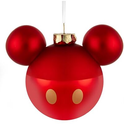 Hallmark Ornement en Verre avec Oreilles de Mickey Mouse Décoration d'arbre Disney Rouge - Publicité Hallmark Ornement en Verre avec Oreilles de Mickey Mouse Décoration d'arbre Disney Rouge - Publicité