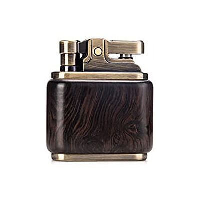 PENNY73 Vintage Kérosène Briquet Huile Essence Bois Briquet Meules Laiton Noyau Allume-Cigare Gadget Essence Feu,Ebony - Publicité PENNY73 Vintage Kérosène Briquet Huile Essence Bois Briquet Meules Laiton Noyau Allume-Cigare Gadget Essence Feu,Ebony - Publicité