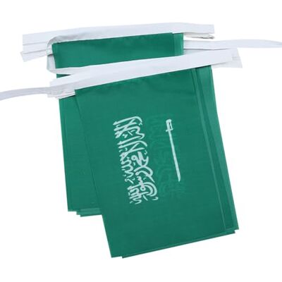 AZ FLAG Guirlande Drapeau Arabie Saoudite 12 Mètres Avec 20 Drapeaux Saoudien De 45x30 cm Fanions 100% Polyester 200g - Publicité AZ FLAG Guirlande Drapeau Arabie Saoudite 12 Mètres Avec 20 Drapeaux Saoudien De 45x30 cm Fanions 100% Polyester 200g - Publicité