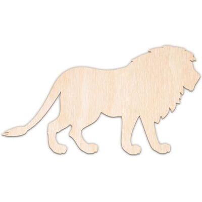 Creative Animal en Contreplaqué ou MDF de 3 mm à Personnaliser Lion Forme de 5-100 cm Animaux en Bois Décoration Murale pour Chambre Découpe Laser pour Découpage, Artisanat - Publicité Creative Animal en Contreplaqué ou MDF de 3 mm à Personnaliser Lion Forme de 5-100 cm Animaux en Bois Décoration Murale pour Chambre Découpe Laser pour Découpage, Artisanat - Publicité
