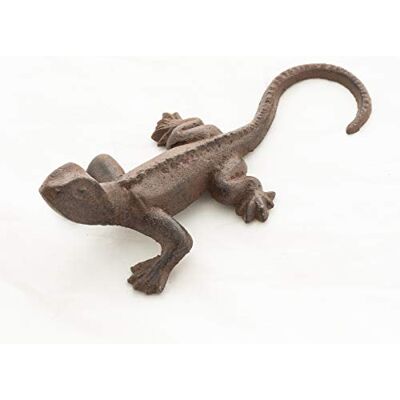 Antikas Lézard comme décoration, salamandre en fonte, gecko marron antique. Publicité Antikas Lézard comme décoration, salamandre en fonte, gecko marron antique. Publicité