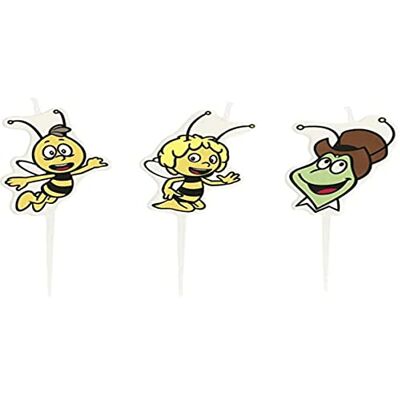 amscan 552359-4 Bougies avec Mini Figurine Maya l'Abeille - Publicité amscan 552359-4 Bougies avec Mini Figurine Maya l'Abeille - Publicité