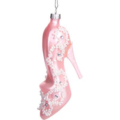 BRUBAKER Suspension pour Sapin de Noël Talon Haut/Escarpin Rose Boule en Verre Soufflé Peinte à la Main Drôle & Originale Décoration Arbre de Noël 8,3 cm - Publicité BRUBAKER Suspension pour Sapin de Noël Talon Haut/Escarpin Rose Boule en Verre Soufflé Peinte à la Main Drôle & Originale Décoration Arbre de Noël 8,3 cm - Publicité