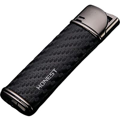 Ausemo Briquet en Cuir Portable Briquet de Poche Polyvalent Jet Flamme Briquet Coupe-Vent Réglable et Rechargeable pour Bougie Cuisine Extérieure avec Boîte-Cadeau,Black - Publicité Ausemo Briquet en Cuir Portable Briquet de Poche Polyvalent Jet Flamme Briquet Coupe-Vent Réglable et Rechargeable pour Bougie Cuisine Extérieure avec Boîte-Cadeau,Black - Publicité