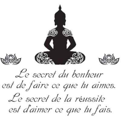 Les Trésors De Lily Sticker citation Bouddha - Publicité Les Trésors De Lily Sticker citation Bouddha - Publicité