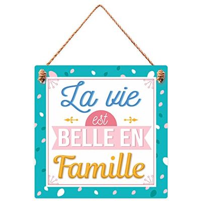 SUD TRADING COMPANY Plaque Bois La Vie est Belle - Publicité SUD TRADING COMPANY Plaque Bois La Vie est Belle - Publicité