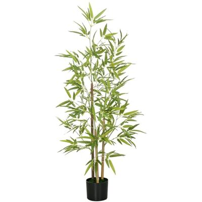 HOMCOM Plante Artificielle Bambou Arbre Artificiel Hauteur 120 cm avec Pot, décoration Interieur, très réaliste - Publicité HOMCOM Plante Artificielle Bambou Arbre Artificiel Hauteur 120 cm avec Pot, décoration Interieur, très réaliste - Publicité