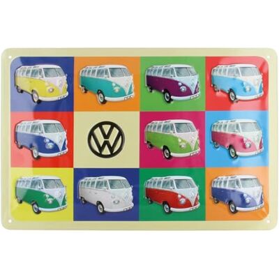BRISA VW Collection Plaque Rétro en Tôle Volkswagen Idée Cadeau Décoration Vintage en Métal au Design du Bus T1 (Multicolore) - Publicité BRISA VW Collection Plaque Rétro en Tôle Volkswagen Idée Cadeau Décoration Vintage en Métal au Design du Bus T1 (Multicolore) - Publicité