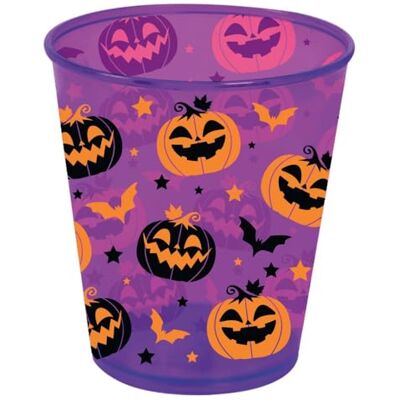 FIESTAS GUIRCA GOBELET DÉCO CITROUILLE CHAUVE-SOURIS 10CM LILAS - Publicité FIESTAS GUIRCA GOBELET DÉCO CITROUILLE CHAUVE-SOURIS 10CM LILAS - Publicité