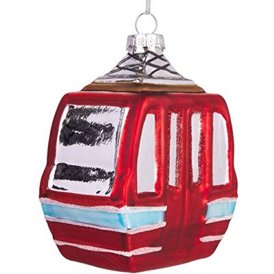 BRUBAKER Suspension pour Sapin de Noël Télécabine/Téléphérique Rouge Boule en Verre Soufflé Peinte à la Main Drôle & Originale Décoration Arbre de Noël 10,1 cm - Publicité BRUBAKER Suspension pour Sapin de Noël Télécabine/Téléphérique Rouge Boule en Verre Soufflé Peinte à la Main Drôle & Originale Décoration Arbre de Noël 10,1 cm - Publicité