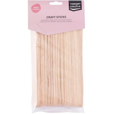 Creative Bâtonnets de Glace en Bois, 50 Unités, 2,5 x 20 cm, Œuvres d'art en 3D, Loisirs Créatifs pour Enfants, Décoration Intérieure, etc, Bouleau Naturel - Publicité Creative Bâtonnets de Glace en Bois, 50 Unités, 2,5 x 20 cm, Œuvres d'art en 3D, Loisirs Créatifs pour Enfants, Décoration Intérieure, etc, Bouleau Naturel - Publicité