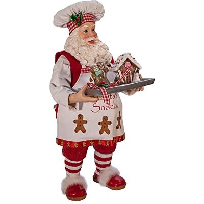 Kurt S. Adler Kurt Adler Figurine de Père Noël en Pain d'épices Multicolore 28 cm - Publicité Kurt S. Adler Kurt Adler Figurine de Père Noël en Pain d'épices Multicolore 28 cm - Publicité