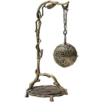 Fenteer Encensoir Brûleur D'encens Bambou Support Statue De Dragon Porte Incense Bronze - Publicité Fenteer Encensoir Brûleur D'encens Bambou Support Statue De Dragon Porte Incense Bronze - Publicité