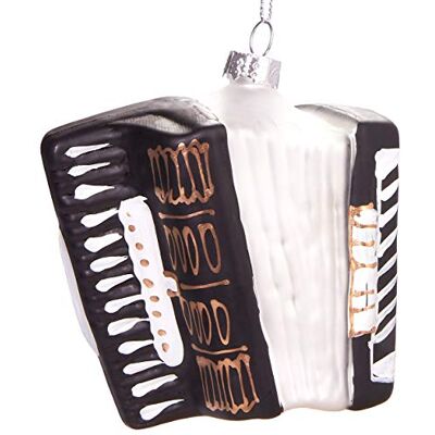 BRUBAKER Suspension pour Sapin de Noël Accordéon Noir/Blanc Boule en Verre Soufflé Peinte à la Main Drôle & Originale Décoration Arbre de Noël 9,5 cm - Publicité BRUBAKER Suspension pour Sapin de Noël Accordéon Noir/Blanc Boule en Verre Soufflé Peinte à la Main Drôle & Originale Décoration Arbre de Noël 9,5 cm - Publicité