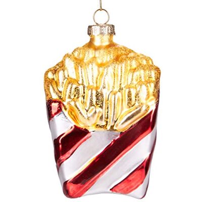 BRUBAKER Suspension pour Sapin de Noël Pommes Frites Boule en Verre Soufflé Peinte à la Main Drôle & Originale Décoration Arbre de Noël 10,5 cm - Publicité BRUBAKER Suspension pour Sapin de Noël Pommes Frites Boule en Verre Soufflé Peinte à la Main Drôle & Originale Décoration Arbre de Noël 10,5 cm - Publicité