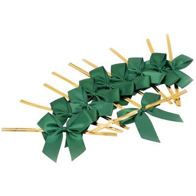 Creativery Lot de 10 nœuds en satin de 5 cm Couleurs résistantes et lavables Avec fil amovible Pour décorer, bricoler, coudre, coller Vert foncé - Publicité Creativery Lot de 10 nœuds en satin de 5 cm Couleurs résistantes et lavables Avec fil amovible Pour décorer, bricoler, coudre, coller Vert foncé - Publicité