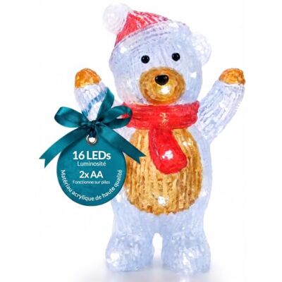 Deuba - Ours LED acrylique - Intérieur - Figurine décorative - Publicité Deuba - Ours LED acrylique - Intérieur - Figurine décorative - Publicité
