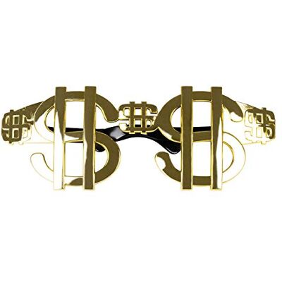Boland 00553 Lunettes Jumbo Dollar Doré 27 cm - Publicité Boland 00553 Lunettes Jumbo Dollar Doré 27 cm - Publicité