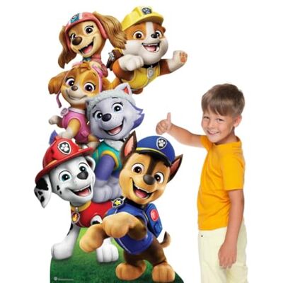 STAR CUTOUTS SC4602 Paw Patrol Group Shot Carton découpé Hauteur 164 cm – Idéal pour Le thème de la Pat' Patrouille, fêtes, Anniversaires et Fans, décorations de Chambre et événements - Publicité STAR CUTOUTS SC4602 Paw Patrol Group Shot Carton découpé Hauteur 164 cm – Idéal pour Le thème de la Pat' Patrouille, fêtes, Anniversaires et Fans, décorations de Chambre et événements - Publicité