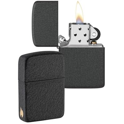 Zippo Briquet Tempête Design Flamme Réplique 1941 Black Crackle Rechargeable Réutilisable Design Coupe-Vent Coffret Cadeau Fabriqué aux États-Unis Exclusivité Amazon - Publicité Zippo Briquet Tempête Design Flamme Réplique 1941 Black Crackle Rechargeable Réutilisable Design Coupe-Vent Coffret Cadeau Fabriqué aux États-Unis Exclusivité Amazon - Publicité