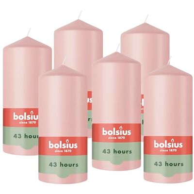 Bolsius – Essentials – Bougie cylindrique lisse – rose cendré – 13 cm – Bougies décoratives – Contient de la cire végétale naturelle – Sans huile de palme - Publicité Bolsius – Essentials – Bougie cylindrique lisse – rose cendré – 13 cm – Bougies décoratives – Contient de la cire végétale naturelle – Sans huile de palme - Publicité