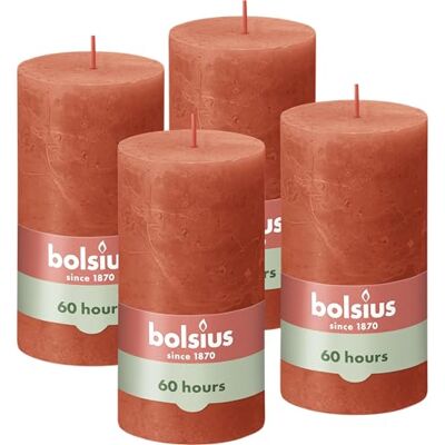 Bolsius Lumière rustique Orange 13 cm 4 pièces Halloween - Publicité Bolsius Lumière rustique Orange 13 cm 4 pièces Halloween - Publicité