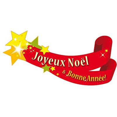 1art1 Noël Joyeux Noël Et Bonne Année ! Sticker Adhésif Fenêtres Autocollant 38x18 cm - Publicité 1art1 Noël Joyeux Noël Et Bonne Année ! Sticker Adhésif Fenêtres Autocollant 38x18 cm - Publicité