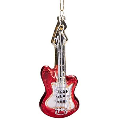 BRUBAKER Suspension pour Sapin de Noël Guitare Rouge Boule en Verre Soufflé Peinte à la Main Drôle & Originale Décoration Arbre de Noël 14,7 cm - Publicité BRUBAKER Suspension pour Sapin de Noël Guitare Rouge Boule en Verre Soufflé Peinte à la Main Drôle & Originale Décoration Arbre de Noël 14,7 cm - Publicité