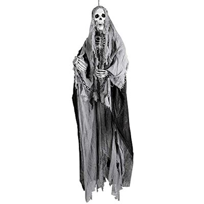 Boland 73036 – Squelette à suspendre avec LED, taille 180 cm, avec piles, yeux lumineux, décoration, suspension, Halloween, carnaval, fête à thème - Publicité Boland 73036 – Squelette à suspendre avec LED, taille 180 cm, avec piles, yeux lumineux, décoration, suspension, Halloween, carnaval, fête à thème - Publicité