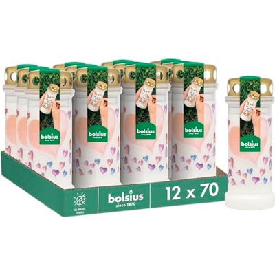 Bolsius Lanterne funéraire Blanc avec motif 12 pièces Ballons Longueur de combustion Bougie funéraire et mémorial Commémoration Combustion propre Sans huile de palme - Publicité Bolsius Lanterne funéraire Blanc avec motif 12 pièces Ballons Longueur de combustion Bougie funéraire et mémorial Commémoration Combustion propre Sans huile de palme - Publicité