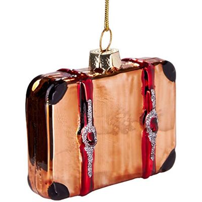BRUBAKER Suspension pour Sapin de Noël Valise Brune Boule en Verre Soufflé Peinte à la Main Drôle & Originale Décoration Arbre de Noël 6,7 cm - Publicité BRUBAKER Suspension pour Sapin de Noël Valise Brune Boule en Verre Soufflé Peinte à la Main Drôle & Originale Décoration Arbre de Noël 6,7 cm - Publicité