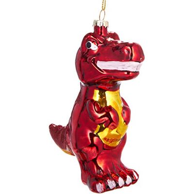 BRUBAKER Suspension pour Sapin de Noël Dinosaure/T-Rex Rouge Boule en Verre Soufflé Peinte à la Main Drôle & Originale Décoration Arbre de Noël 12,2 cm - Publicité BRUBAKER Suspension pour Sapin de Noël Dinosaure/T-Rex Rouge Boule en Verre Soufflé Peinte à la Main Drôle & Originale Décoration Arbre de Noël 12,2 cm - Publicité