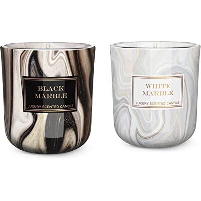 Dekohelden24 UF-Marble-2er Ensemble de Bougies - Ensemble de Bougies - Publicité Dekohelden24 UF-Marble-2er Ensemble de Bougies - Ensemble de Bougies - Publicité
