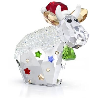 Swarovski Décoration, Mo la Vache, Fêtes Édition Annuelle 2025, en Cristal à 404 facettes, avec Crystal Rocks et détails Rouge, Vert, Bleu et doré - Publicité Swarovski Décoration, Mo la Vache, Fêtes Édition Annuelle 2025, en Cristal à 404 facettes, avec Crystal Rocks et détails Rouge, Vert, Bleu et doré - Publicité
