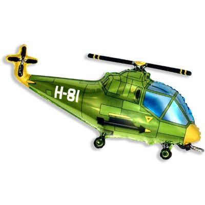 Toyland ® 66 cm (26") Ballon aluminium en forme d'hélicoptère vert Décoration de fête pour enfants - Publicité Toyland ® 66 cm (26") Ballon aluminium en forme d'hélicoptère vert Décoration de fête pour enfants - Publicité