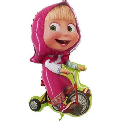 Toyland ® 99 cm (39") Ballon en aluminium Masha Biking Décoration de fête pour enfants - Publicité Toyland ® 99 cm (39") Ballon en aluminium Masha Biking Décoration de fête pour enfants - Publicité