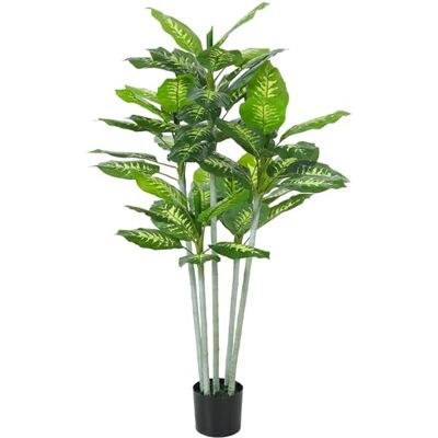 HOMCOM Plante Artificielle Calathea Hauteur 150 cm Pot Ciment Intérieur - Publicité HOMCOM Plante Artificielle Calathea Hauteur 150 cm Pot Ciment Intérieur - Publicité