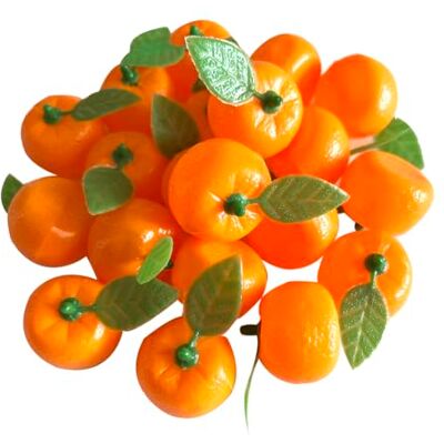 Lot de 20 mini fruits artificiels orange pour anniversaire, modèle réaliste de fruits artificiels, mandarine décorative réaliste pour la maison, la cuisine, la table - Publicité Lot de 20 mini fruits artificiels orange pour anniversaire, modèle réaliste de fruits artificiels, mandarine décorative réaliste pour la maison, la cuisine, la table - Publicité