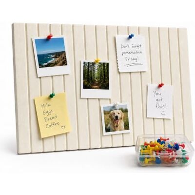Relaxdays Lot de 2 tableaux en feutre , rectangles autocollants, beige - Publicité Relaxdays Lot de 2 tableaux en feutre , rectangles autocollants, beige - Publicité