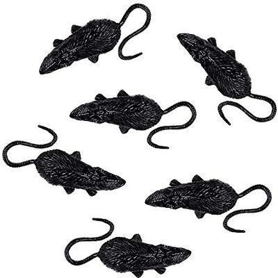 Boland 72077 Lot de 6 Souris décoratives Noires en Plastique pour décoration de Table - Publicité Boland 72077 Lot de 6 Souris décoratives Noires en Plastique pour décoration de Table - Publicité