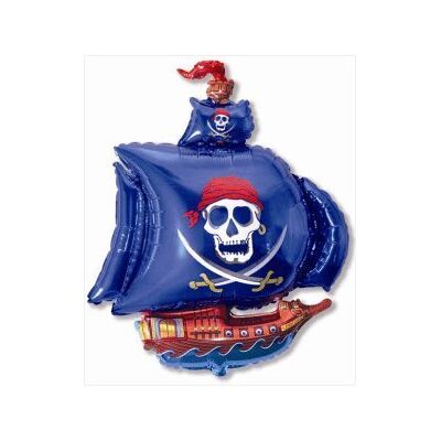 Toyland ® 81 cm (32") Ballon aluminium en forme de bateau pirate bleu - Publicité Toyland ® 81 cm (32") Ballon aluminium en forme de bateau pirate bleu - Publicité