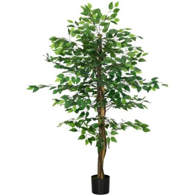 HOMCOM Plante Artificielle Arbre Ficus 1,50 m Pot Inclus Vert Tronc, Branches, Liane, Lichen, Feuilles, Grand Réalisme, Intérieur, Plantes Artificielles Intérieur - Publicité HOMCOM Plante Artificielle Arbre Ficus 1,50 m Pot Inclus Vert Tronc, Branches, Liane, Lichen, Feuilles, Grand Réalisme, Intérieur, Plantes Artificielles Intérieur - Publicité