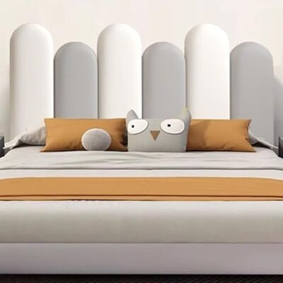 HEFJIAYCIQ Panneau Mural Tête De Lit pour Enfants, Panneaux Muraux 3D Auto-Adhésifs, Stickers Muraux Souples, Tapis Mural pour La Décoration De La Chambre d'enfant,Light Grey Set,60x50cm - Publicité HEFJIAYCIQ Panneau Mural Tête De Lit pour Enfants, Panneaux Muraux 3D Auto-Adhésifs, Stickers Muraux Souples, Tapis Mural pour La Décoration De La Chambre d'enfant,Light Grey Set,60x50cm - Publicité