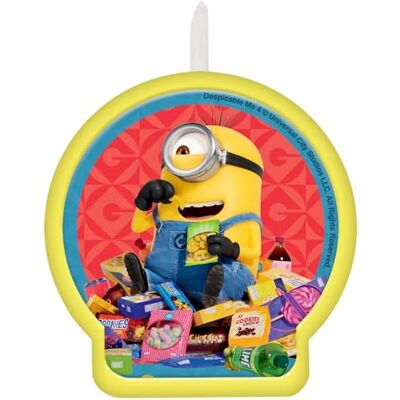 amscan Bougie d'anniversaire multicolore Moi, moche et méchant (6,6 x 6,1 cm) – Parfait pour les décorations de fête Minions - Publicité amscan Bougie d'anniversaire multicolore Moi, moche et méchant (6,6 x 6,1 cm) – Parfait pour les décorations de fête Minions - Publicité