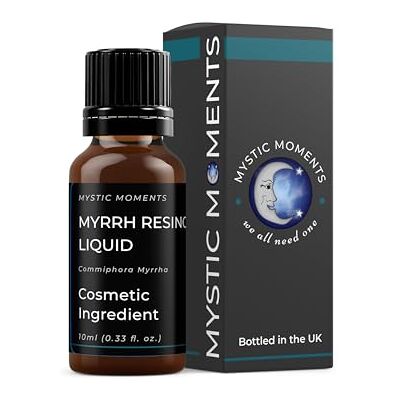 Mystic Moments Myrrh Resinoid Liquide 10ml Ingrédient parfumé aux notes de rose, chaleur, épices pour parfums, savons, bougies et cosmétiques. Publicité Mystic Moments Myrrh Resinoid Liquide 10ml Ingrédient parfumé aux notes de rose, chaleur, épices pour parfums, savons, bougies et cosmétiques. Publicité