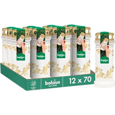 Bolsius Lot de 12 bougies funéraires Blanc avec motif Cœur Longueur de combustion Bougie de deuil et de mémorial Commémoration propre Sans huile de palme - Publicité Bolsius Lot de 12 bougies funéraires Blanc avec motif Cœur Longueur de combustion Bougie de deuil et de mémorial Commémoration propre Sans huile de palme - Publicité
